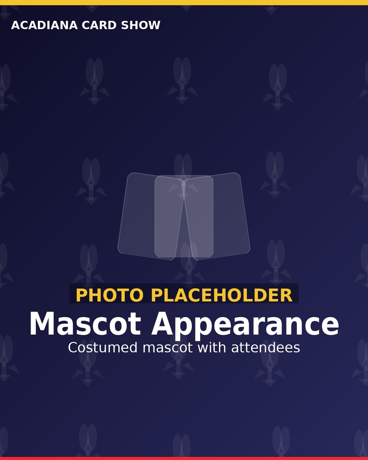 Costumed mascot greeting attendees