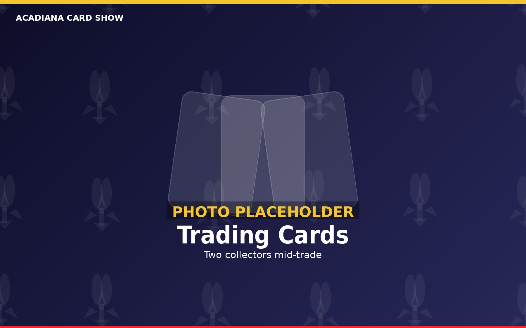 Two collectors trading cards